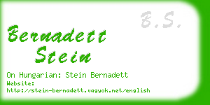 bernadett stein business card